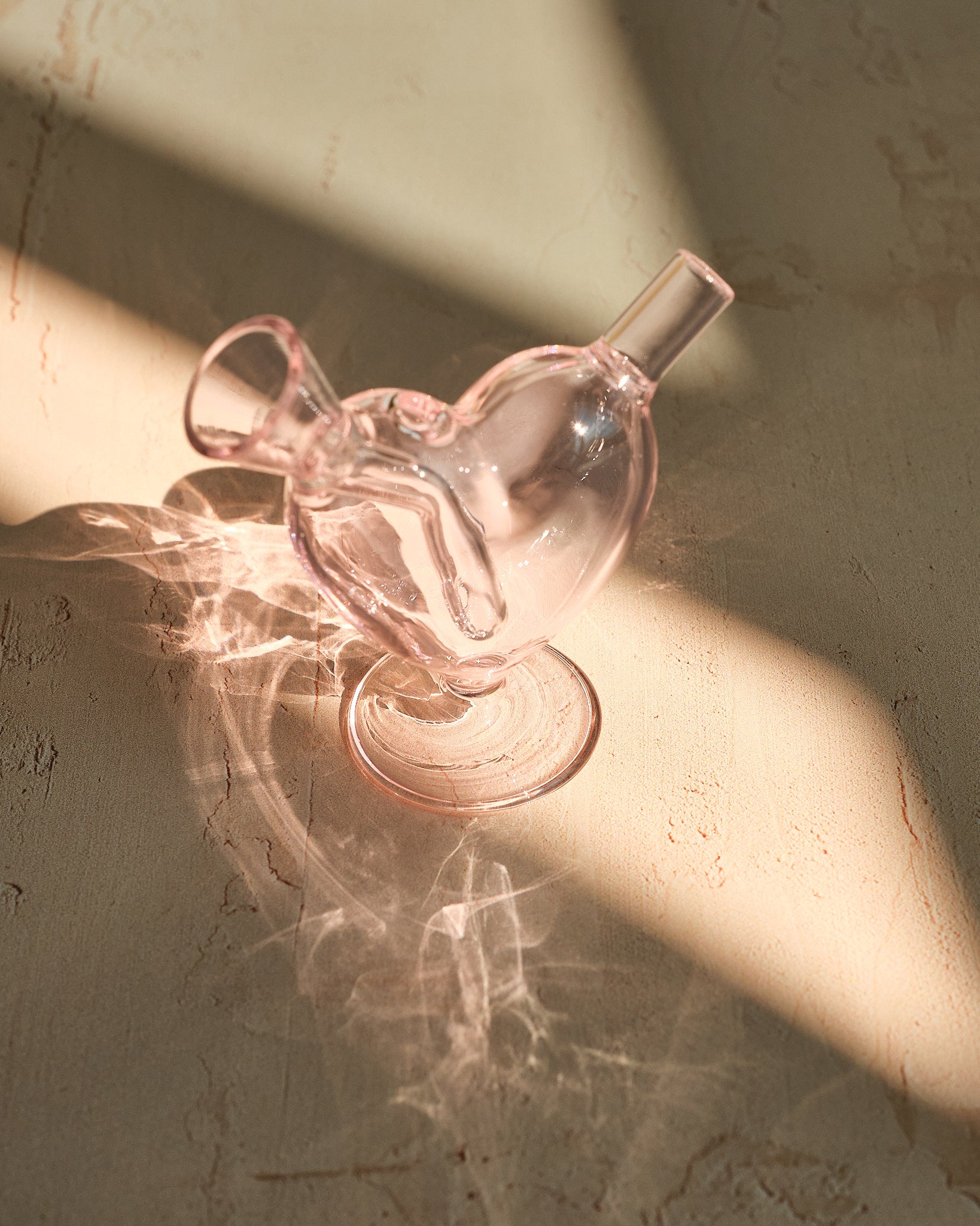 PINK HEART MINI-JOINT BUBBLER