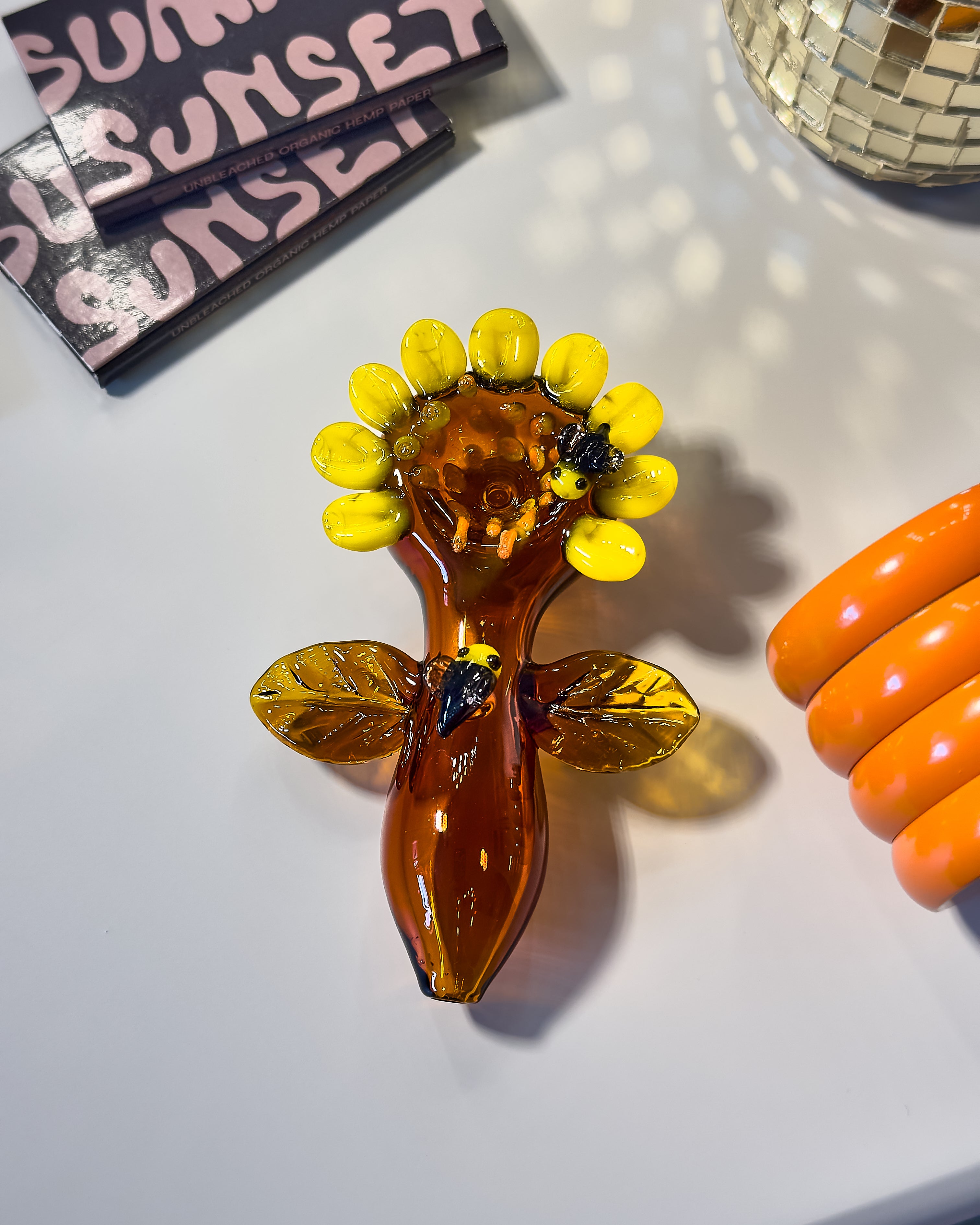 AMBER SUNFLOWER PIPE