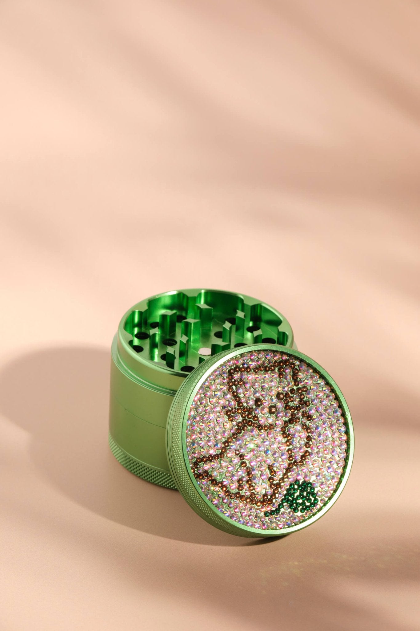 CUTIE KITTIE GRINDER - Summer Sunset - Sparkling Gem-Covered Herb Grinder