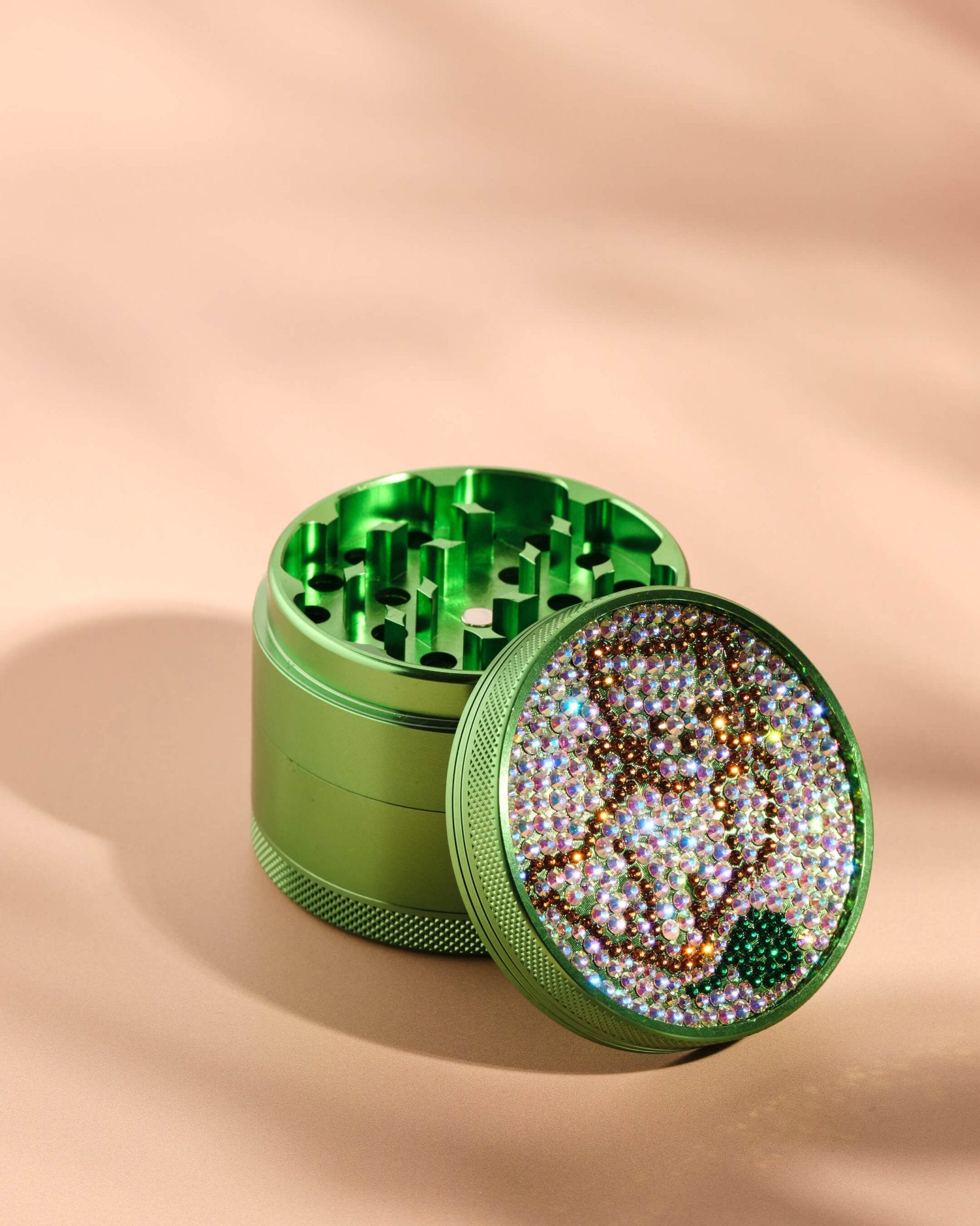 CUTIE KITTIE GRINDER - Summer Sunset - Sparkling Gem-Covered Herb Grinder