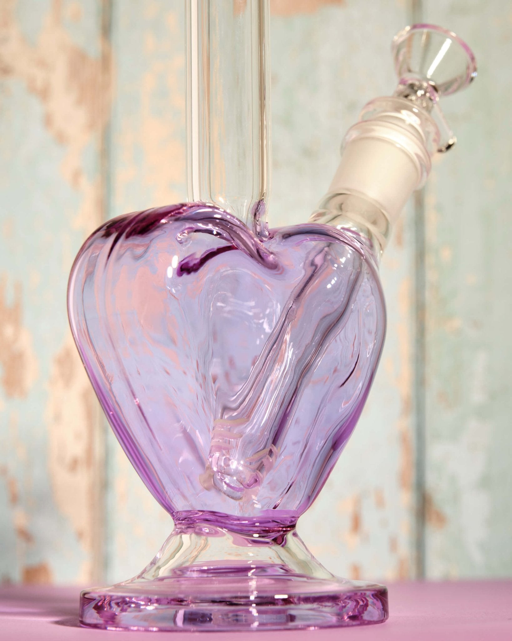 PURPLE HEART BONG - Summer Sunset - purple heart glass water bong