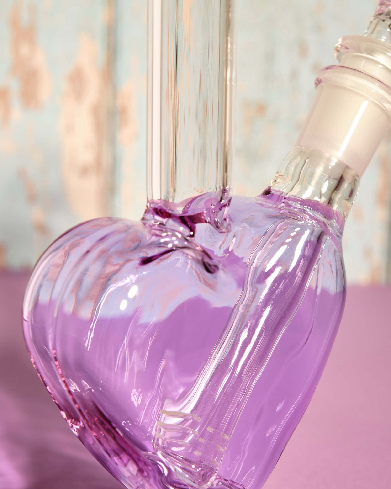 PURPLE HEART BONG - Summer Sunset - purple heart glass water bong